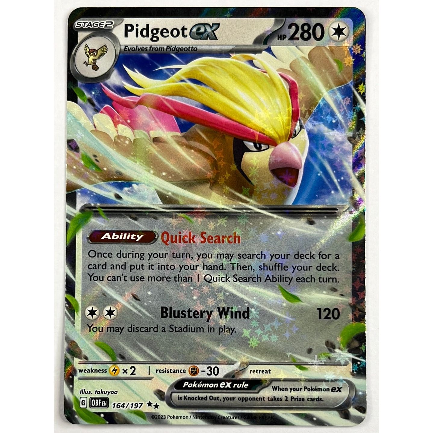 Pidgeot EX 2023 Pokémon TCG (164/197)