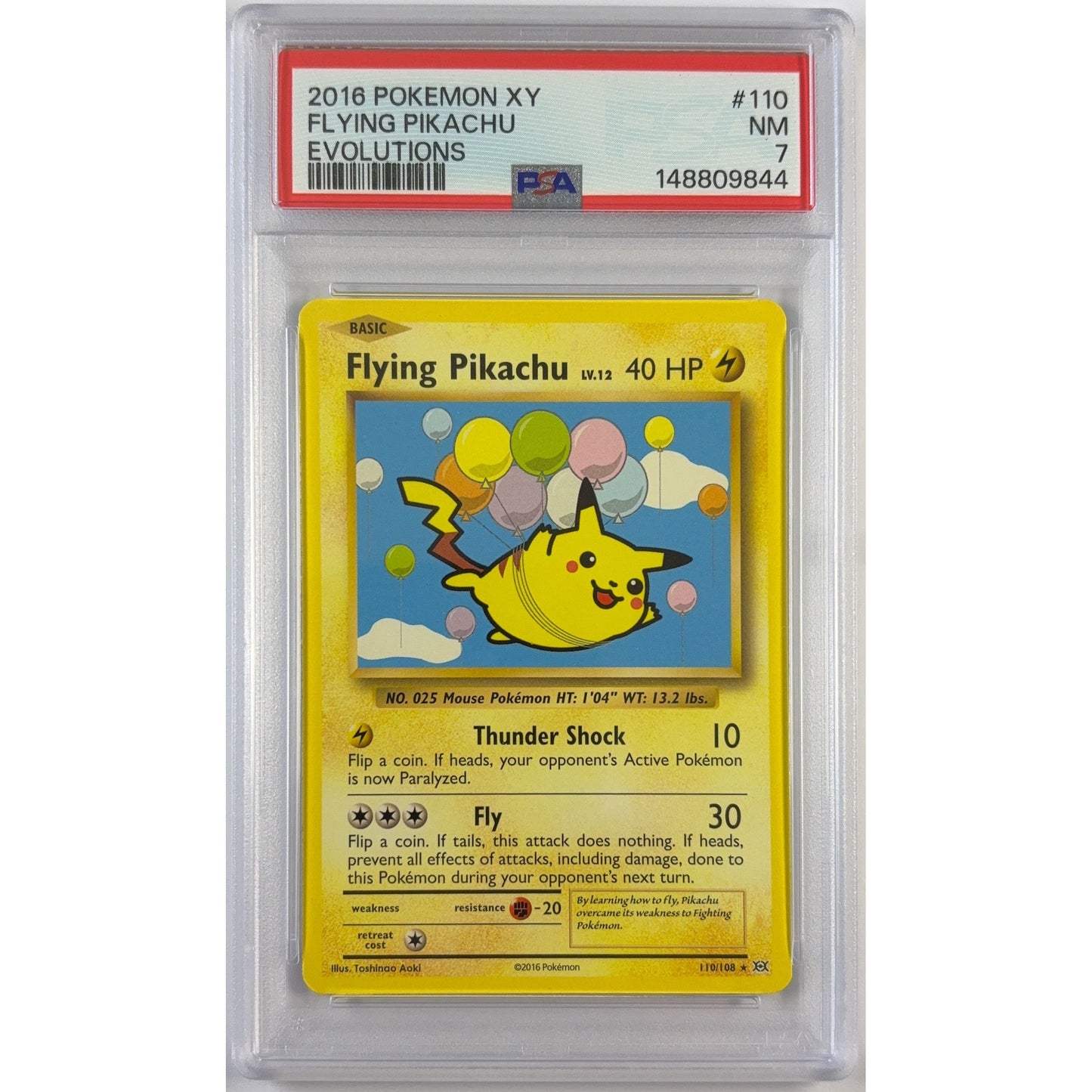 Flying Pikachu Non Holo Secret Rare PSA 7 NEAR MINT