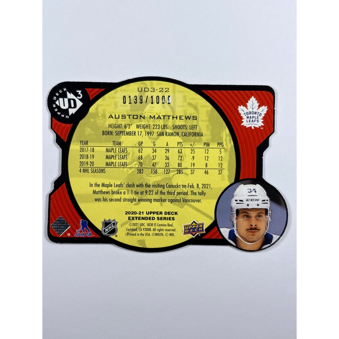 2020-21 Extended Series Auston Matthews /1000 | Local Legends Cards & Collectibles