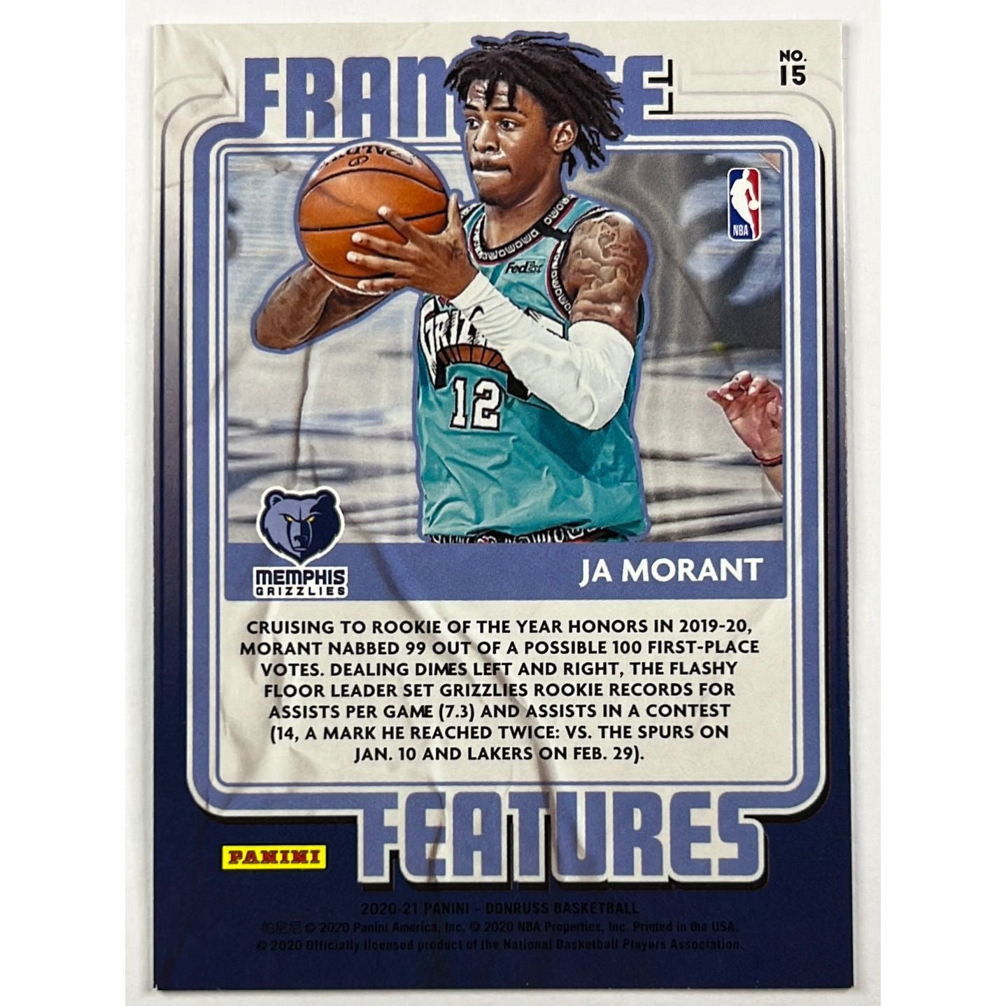 2020-21 Donruss Ja Morant Franchise Features | Local Legends Cards & Collectibles