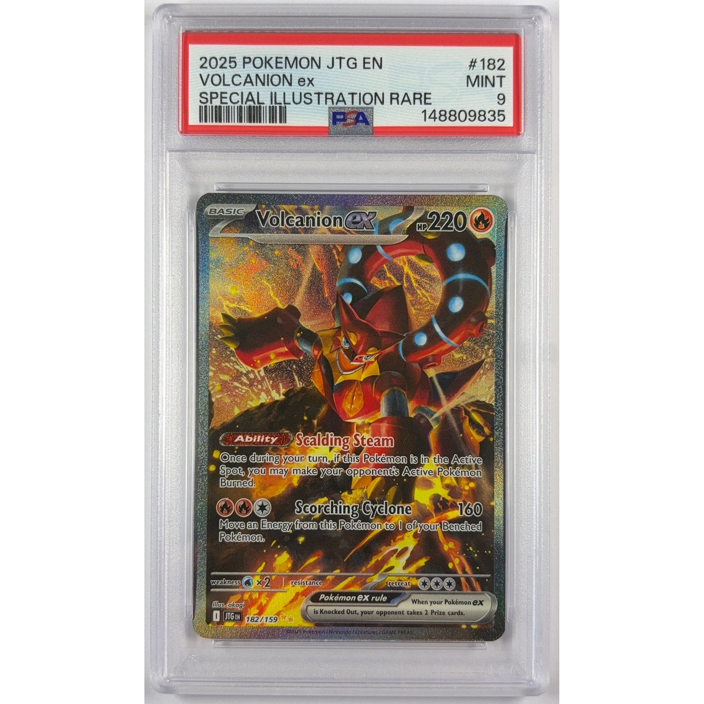 Volcanion Holo Special Illustration Rare 182/159 PSA 9 MINT