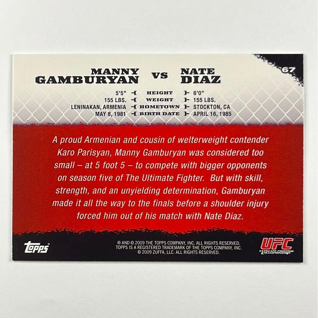 2009 Topps 1st Round Manny Gamburyan Vs Nate Diaz RC | Local Legends Cards & Collectibles