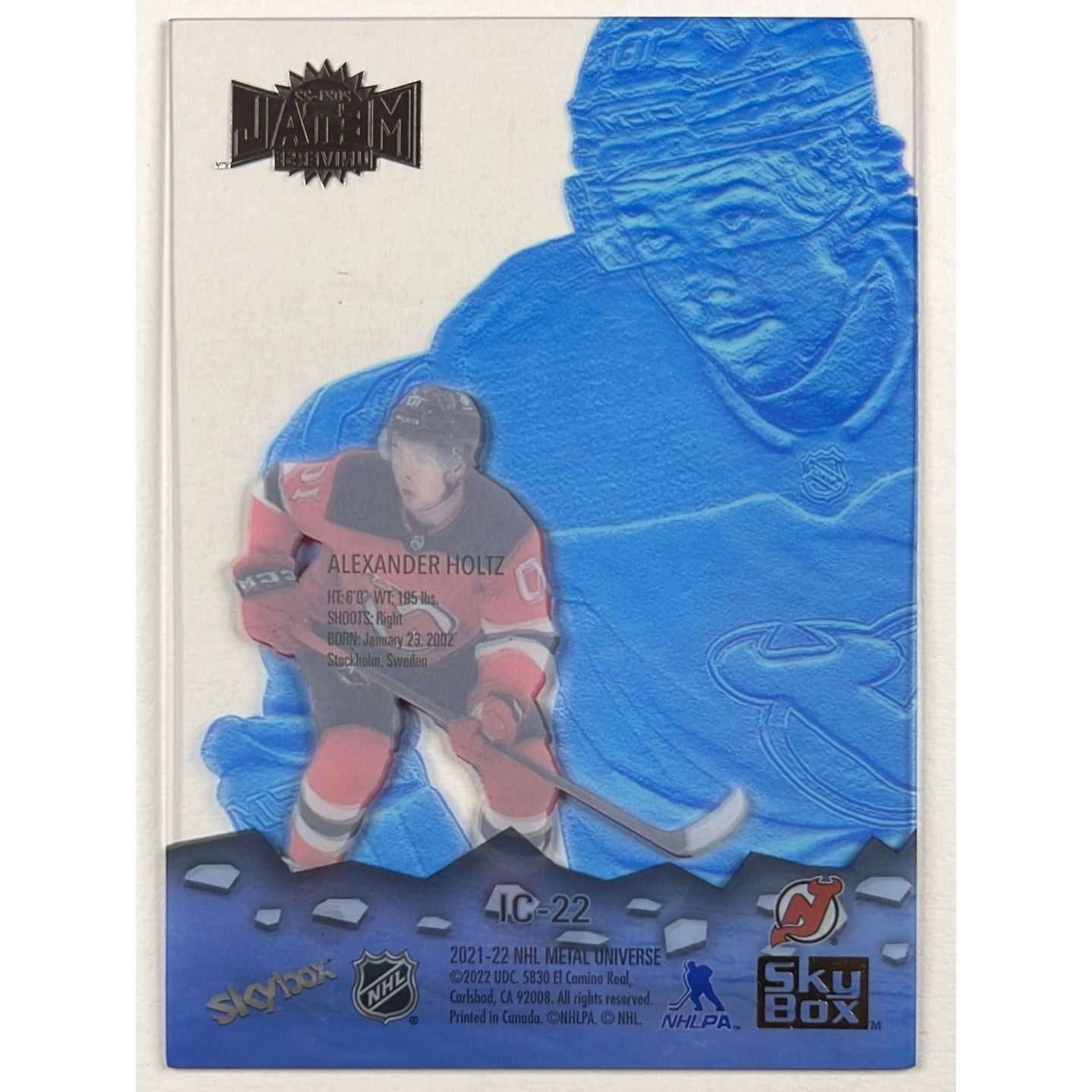 2021-22 Metal Universe Alexander Holtz Ice Carvings RC | Local Legends Cards & Collectibles