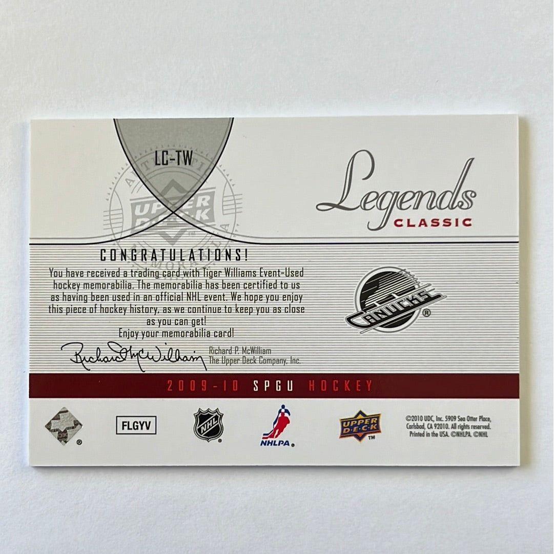 2009-10 SP Game Used Dave “Tiger” Williams Legends Classic 026/100 | Local Legends Cards & Collectibles