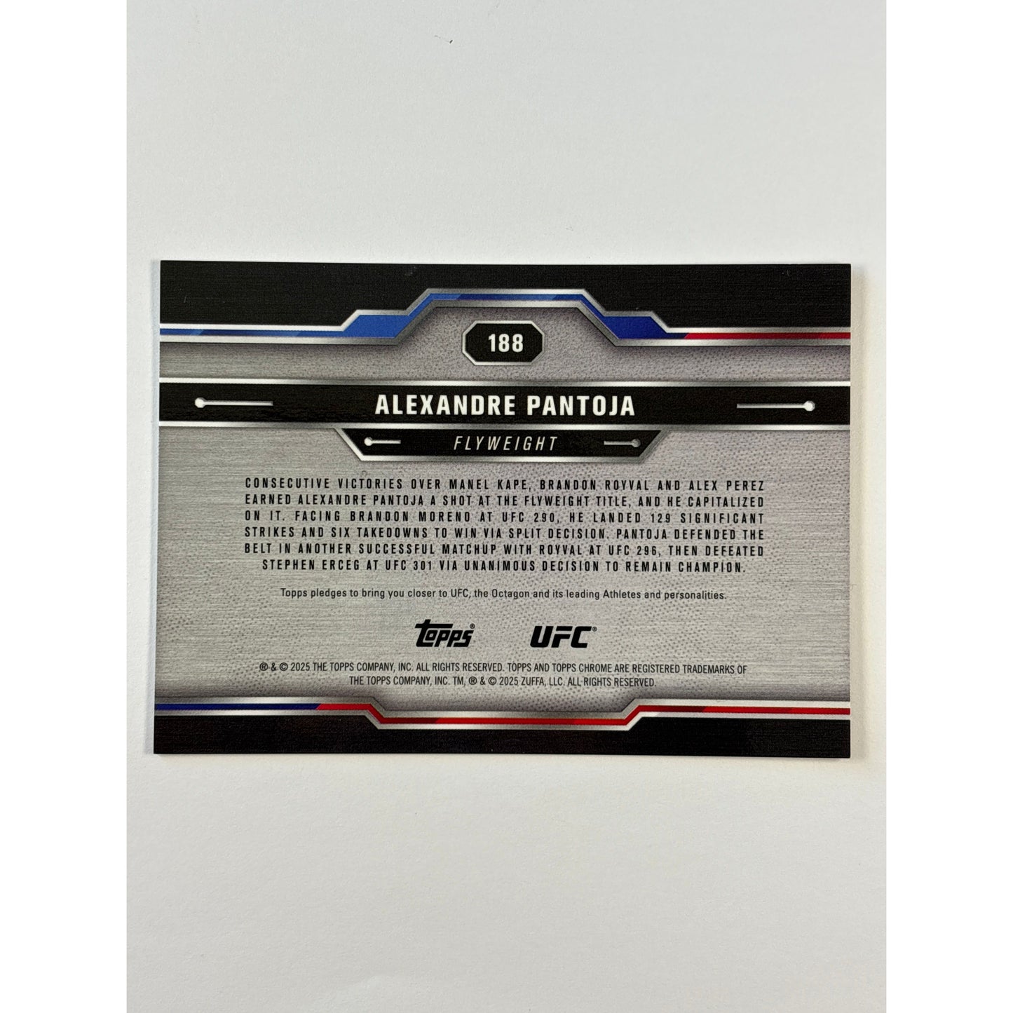 2025 Topps Chrome Alexandre Pantoja Ruby Refractor 10/10 | Local Legends Cards & Collectibles
