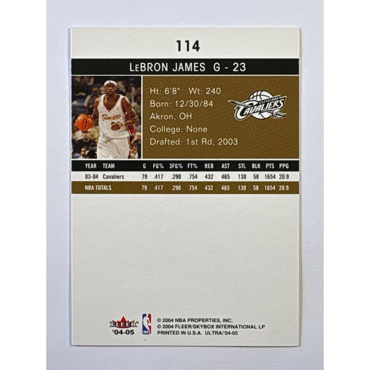 2004-05 Fleer Ultra LeBron James 2nd Year | Local Legends Cards & Collectibles