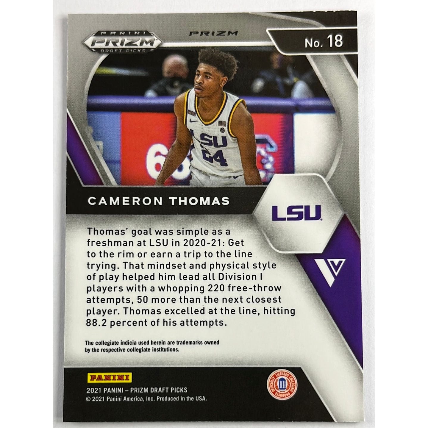2021 Prizm DP Cameron Thomas Green Holo Prizm RC | Local Legends Cards & Collectibles