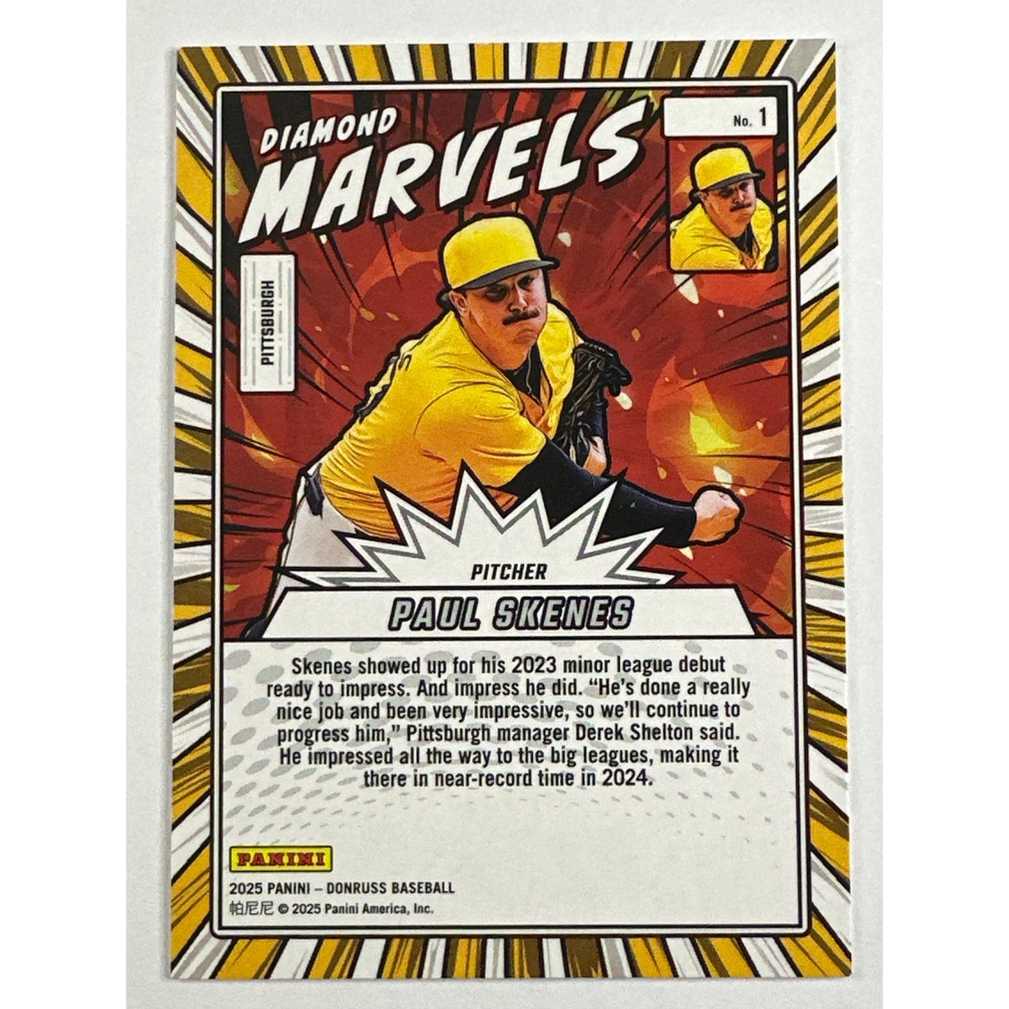 2025 Donruss Paul Skenes Diamond Marvels | Local Legends Cards & Collectibles
