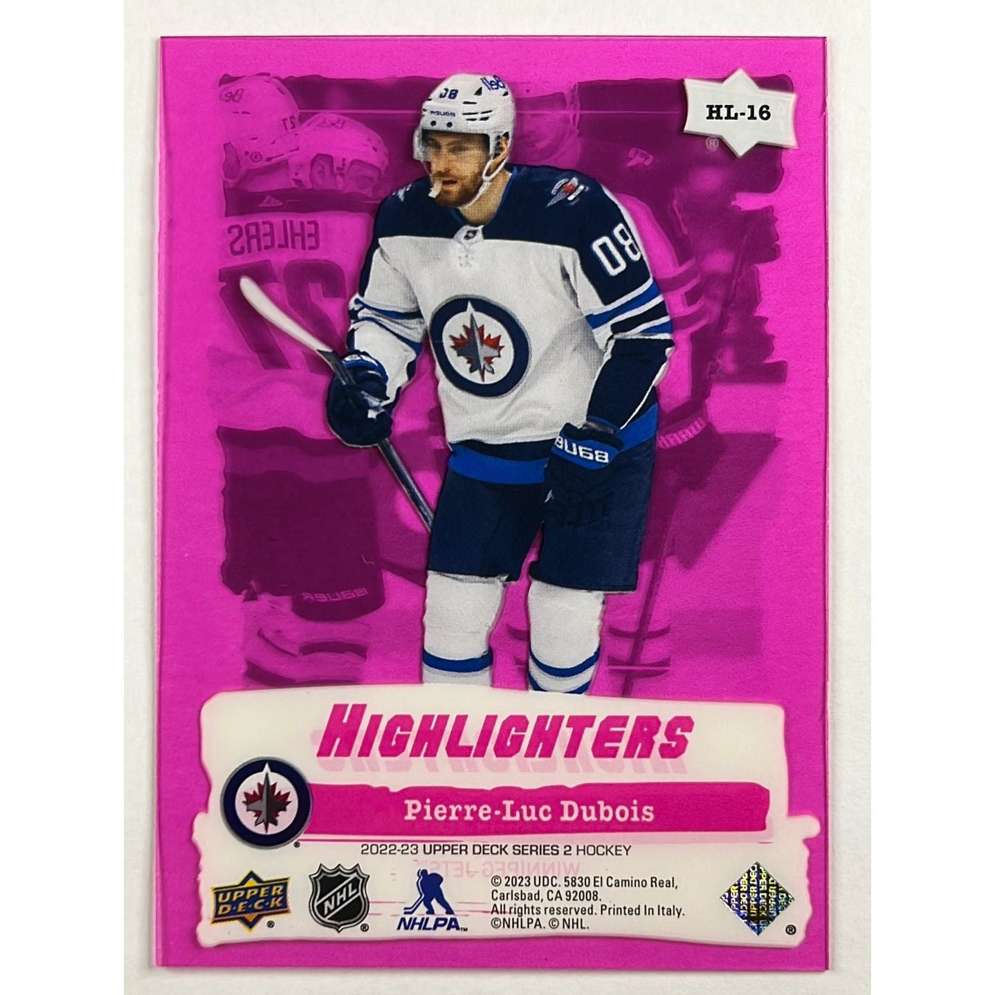 2022-23 Series 2 Pierre-Luc Dubois Pink Highlighters | Local Legends Cards & Collectibles