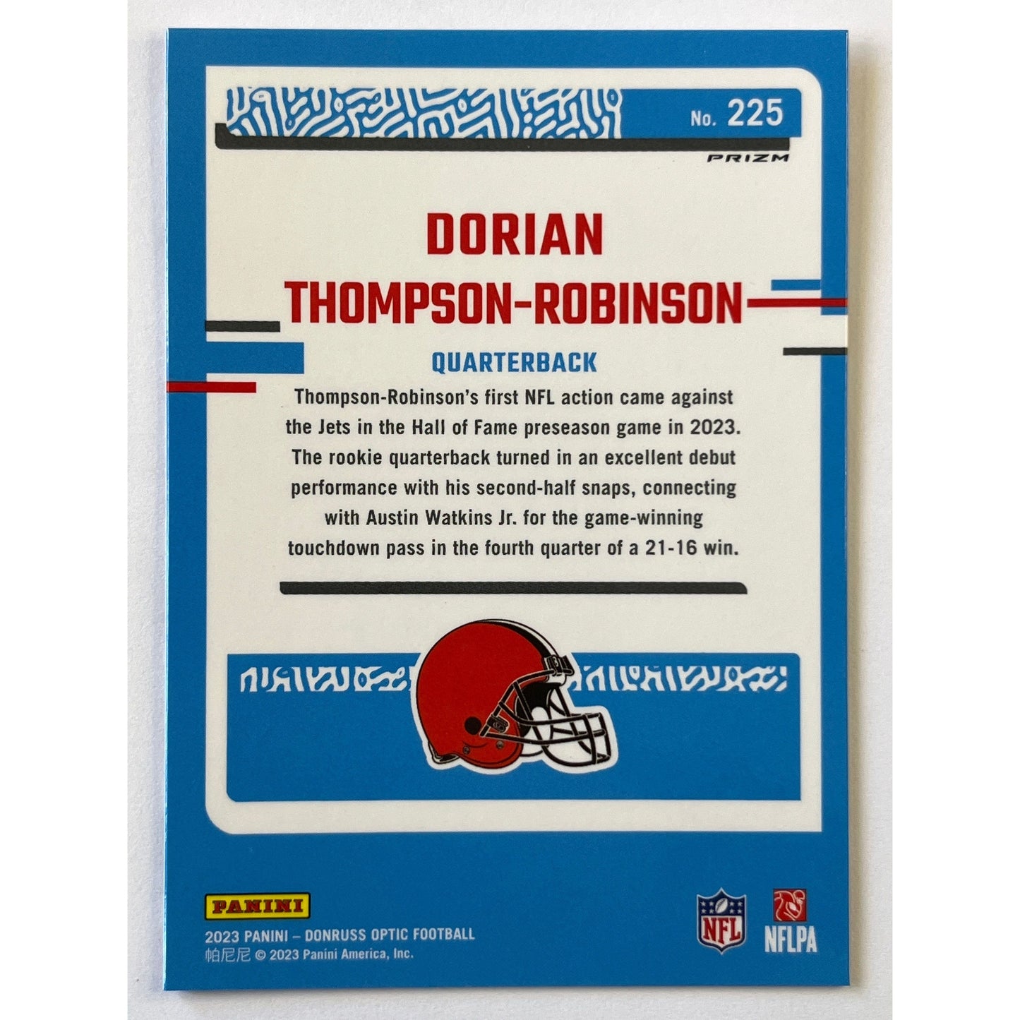 2023 Donruss Optic Dorian Thompson-Robinson Rated Rookie 💯 Prizm | Local Legends Cards & Collectibles