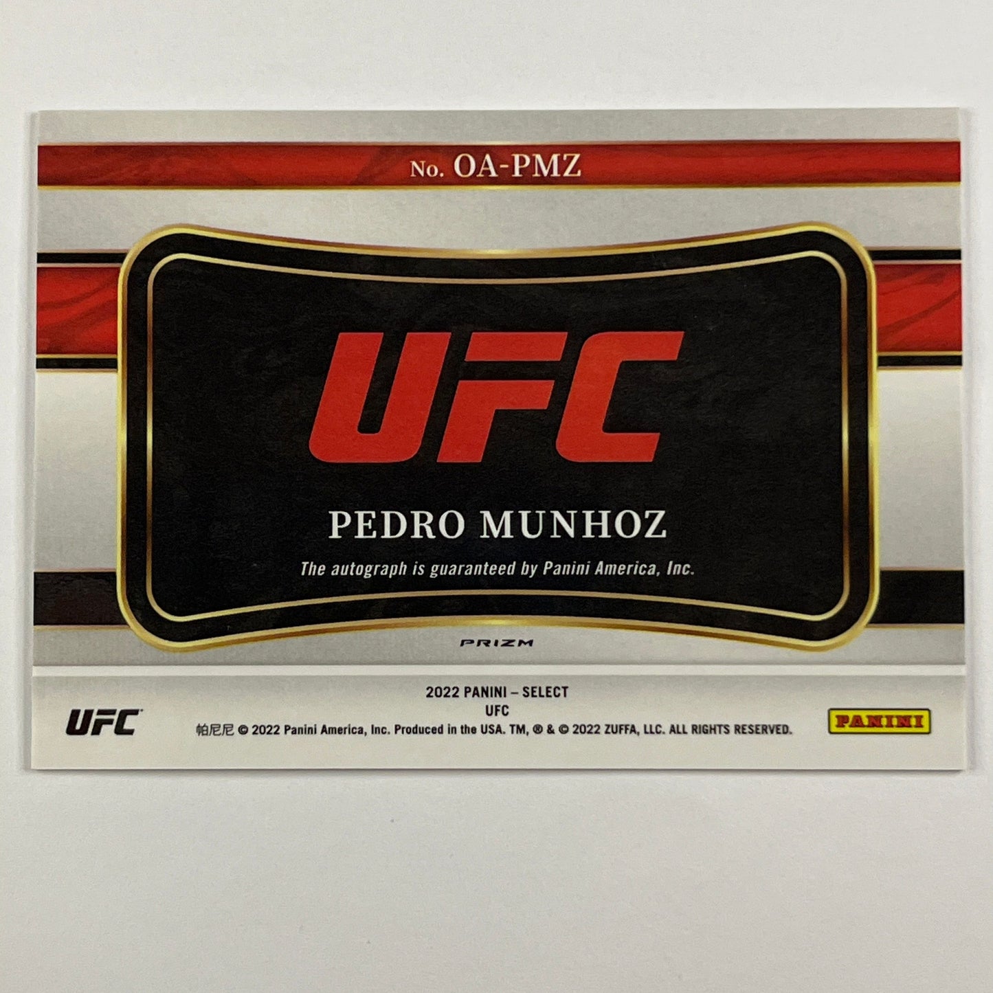 2022 Select Pedro Munhoz Octagon Action Signatures Flash Prizm | Local Legends Cards & Collectibles