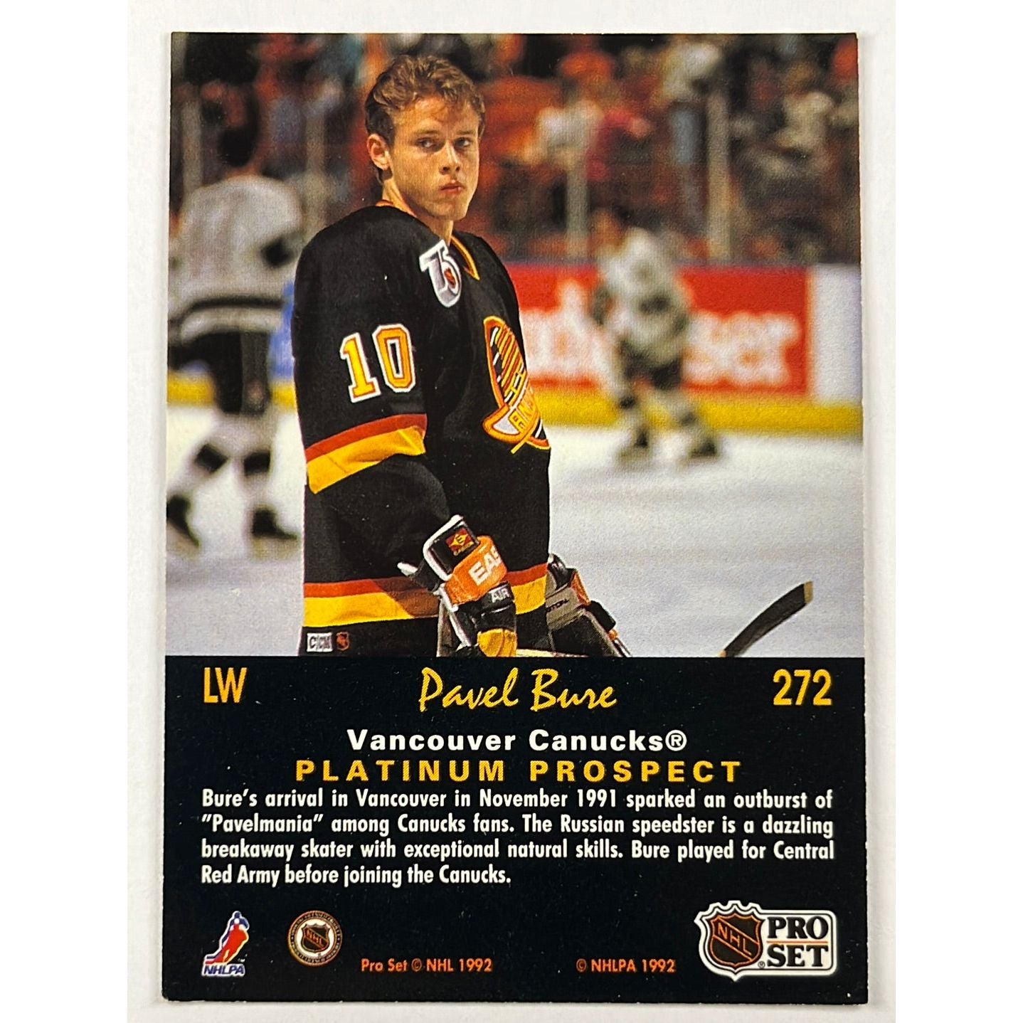 1991-92 Pro Set Platinum Pavel Bure Platinum Prospect RC | Local Legends Cards & Collectibles