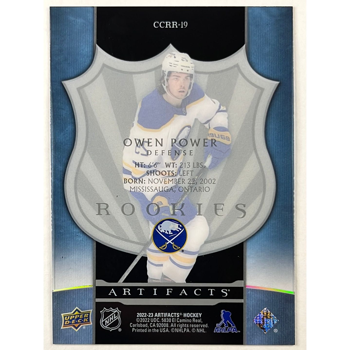 2022-23 Artifacts Owen Power 2005/06 Acetate Rookies SP | Local Legends Cards & Collectibles