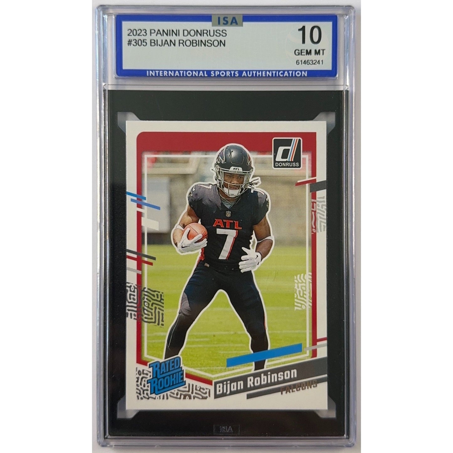 2023 Donruss Bijan Robinson Rated Rookie ISA 10 GEM MINT | Local Legends Cards & Collectibles