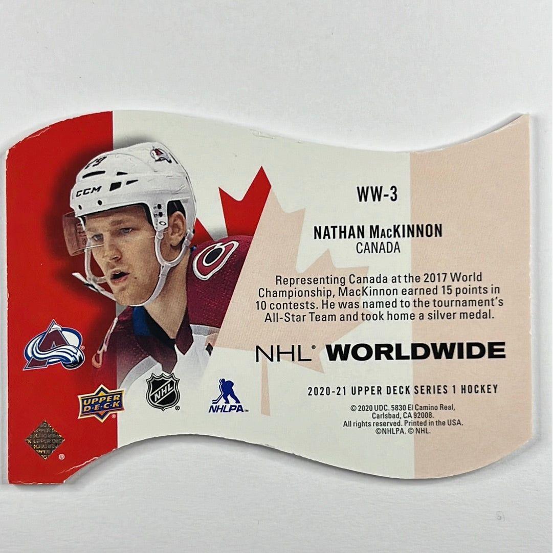 2020-21 series 1 Nathan Mackinnon Worldwide Die-Cut SP | Local Legends Cards & Collectibles