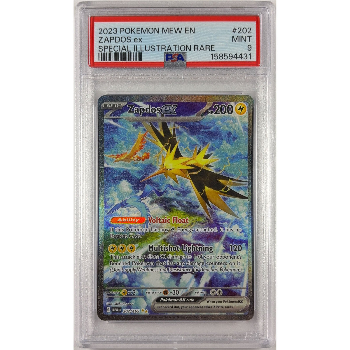 Zapdos Holo Special Illustration Rare 202/165 PSA 9 MINT | Local Legends Cards & Collectibles