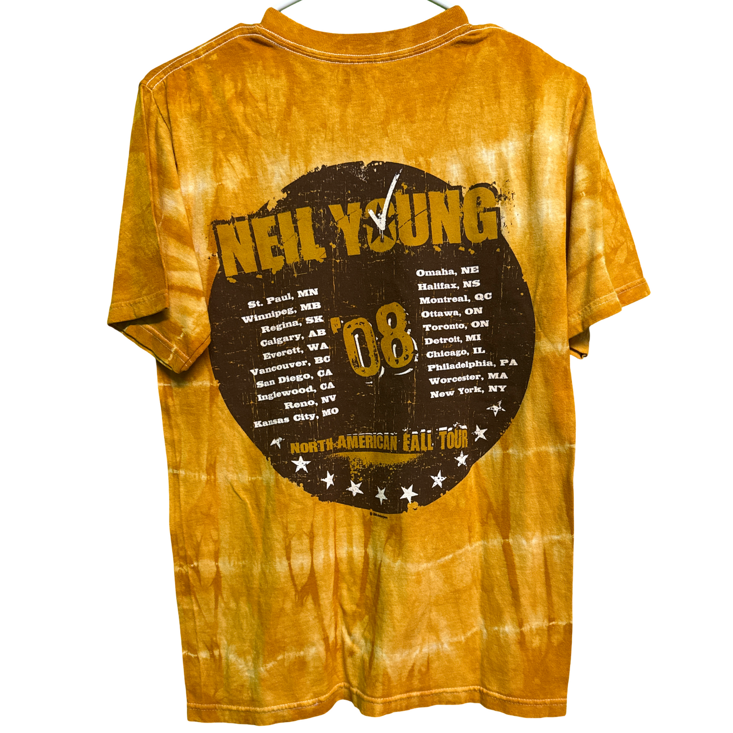 Official Concert 2008 Neil Young North American Fall Tour Shirt SM