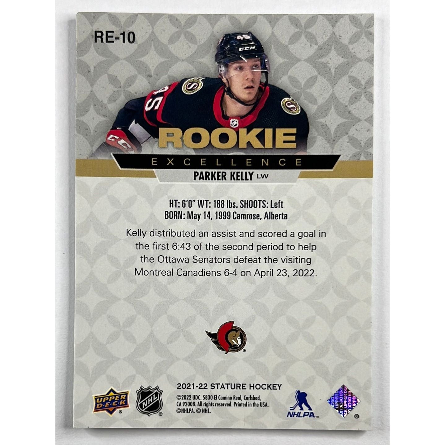 2021-22 Stature Parker Kelly Rookie Excellence Green /125 | Local Legends Cards & Collectibles