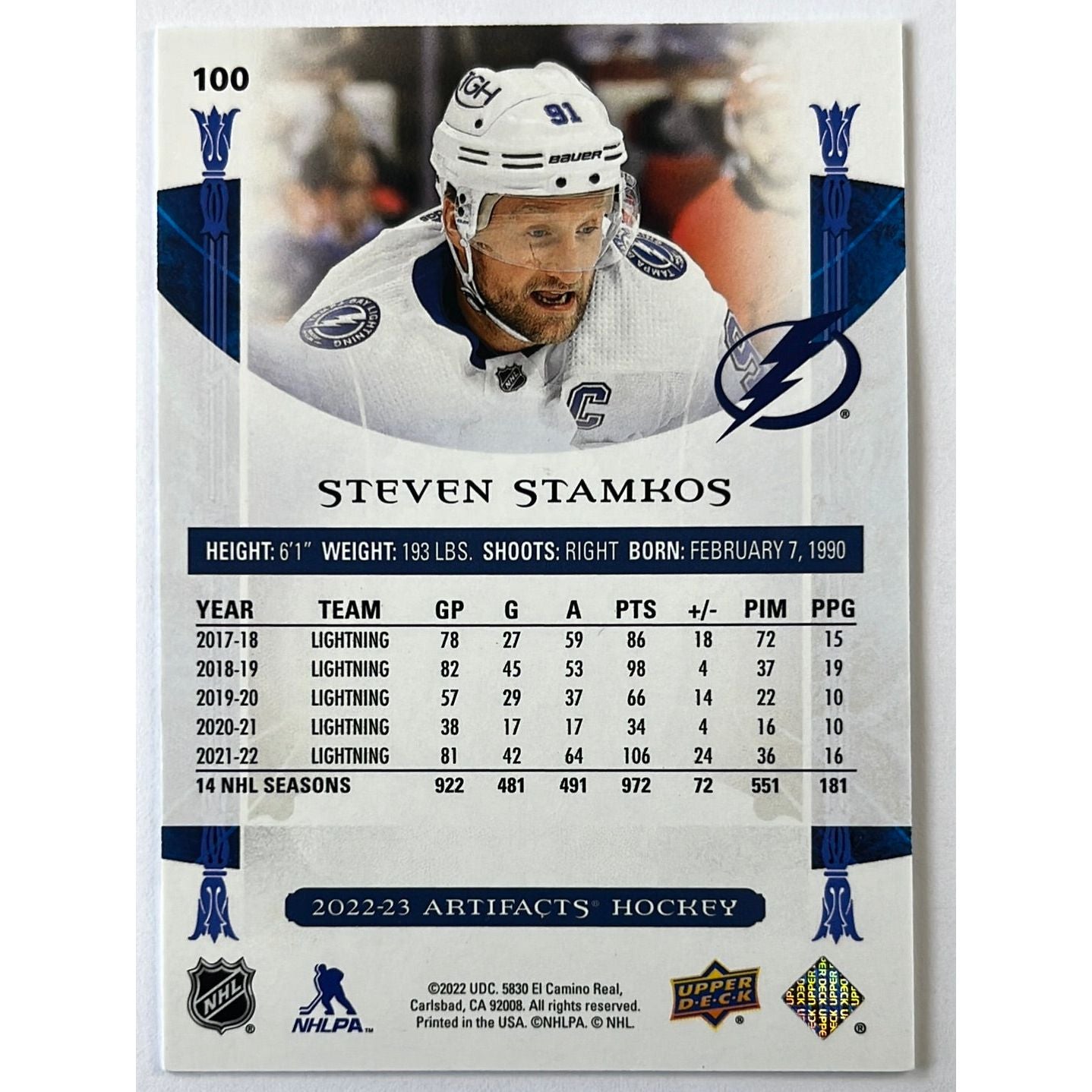 2022-23 Artifacts Steven Stamkos /299 | Local Legends Cards & Collectibles