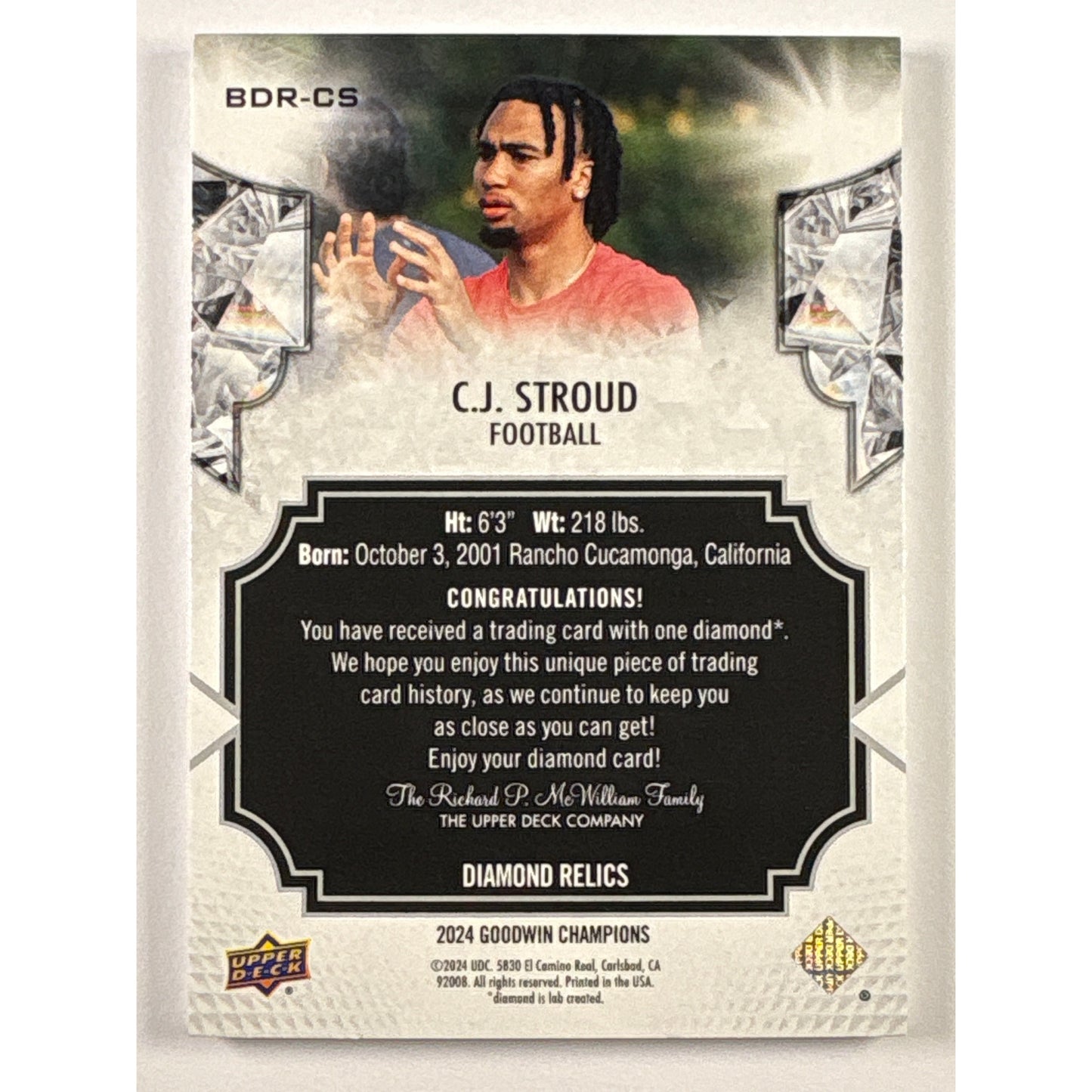 2024 Goodwin Champions C.J. Stroud Diamond Relics | Local Legends Cards & Collectibles