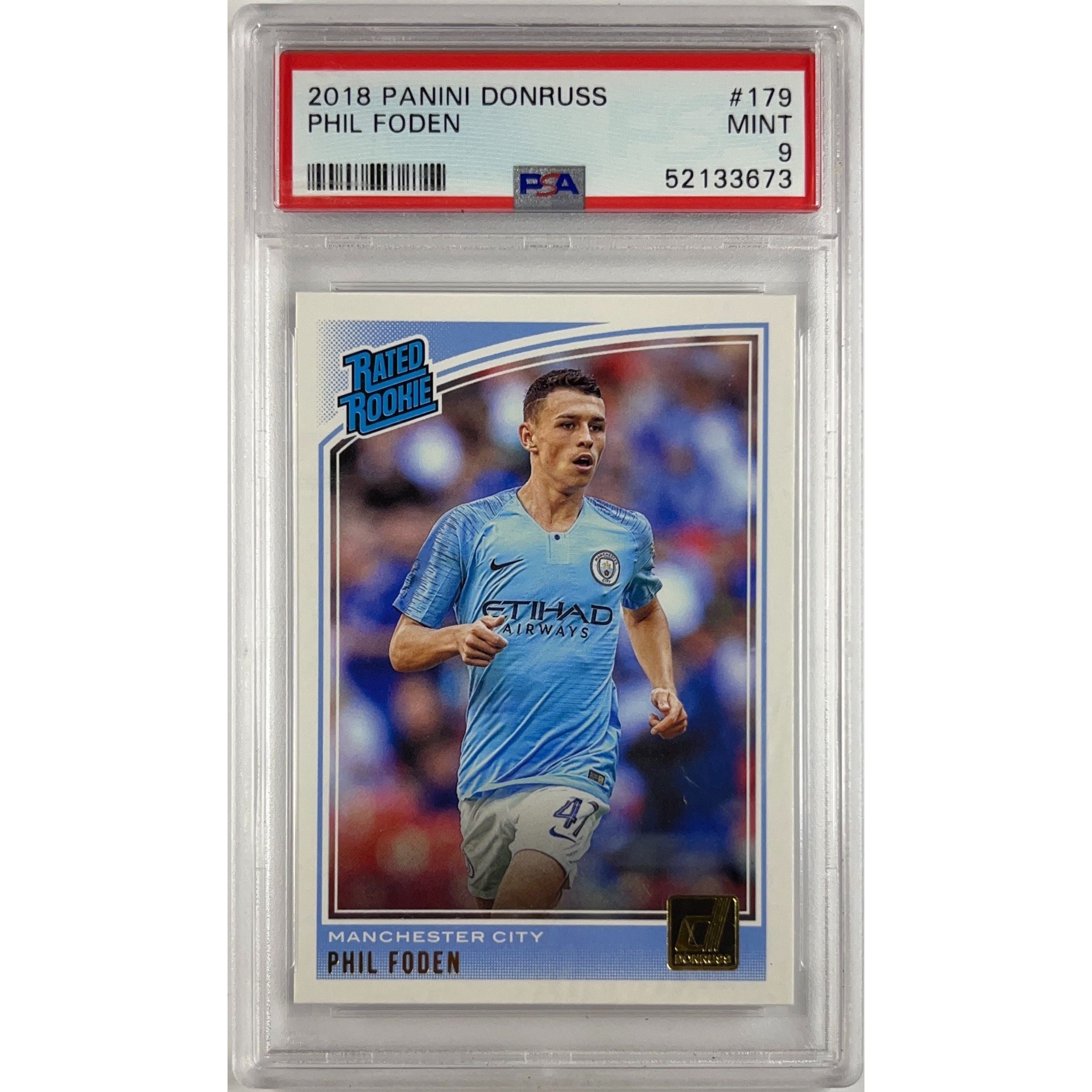 2018-19 Panini Donruss Soccer Phil Foden 75枚限定 RC Gold Press Proof  Manchester City Rated Rookie PSA 9 鑑定済 - トレーディングカード