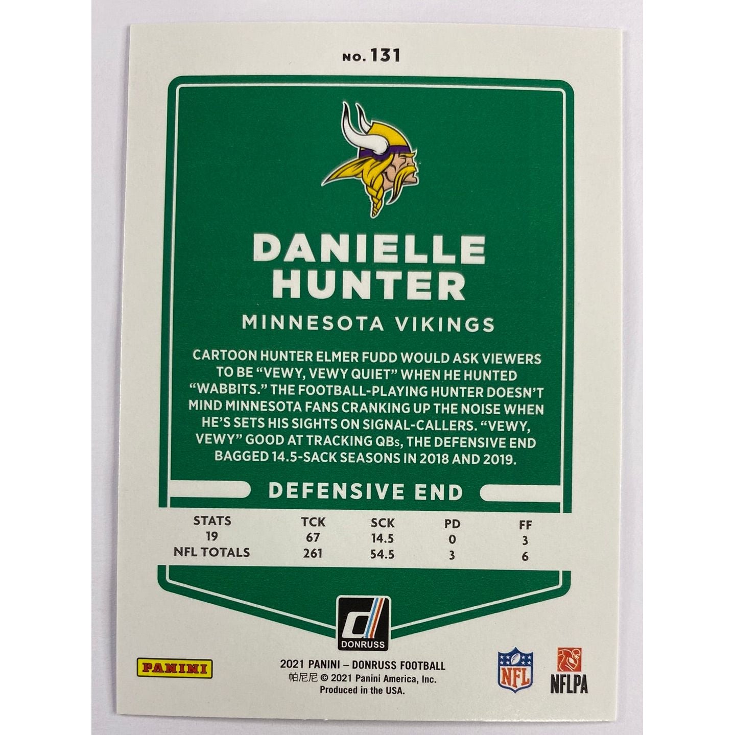 2021 Donruss Danielle Hunter Blue Press Proof | Local Legends Cards & Collectibles