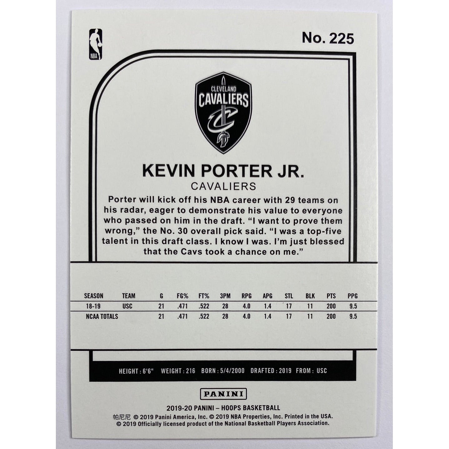 2019-20 Hoops Kevin Porter Jr Yellow Flood RC | Local Legends Cards & Collectibles