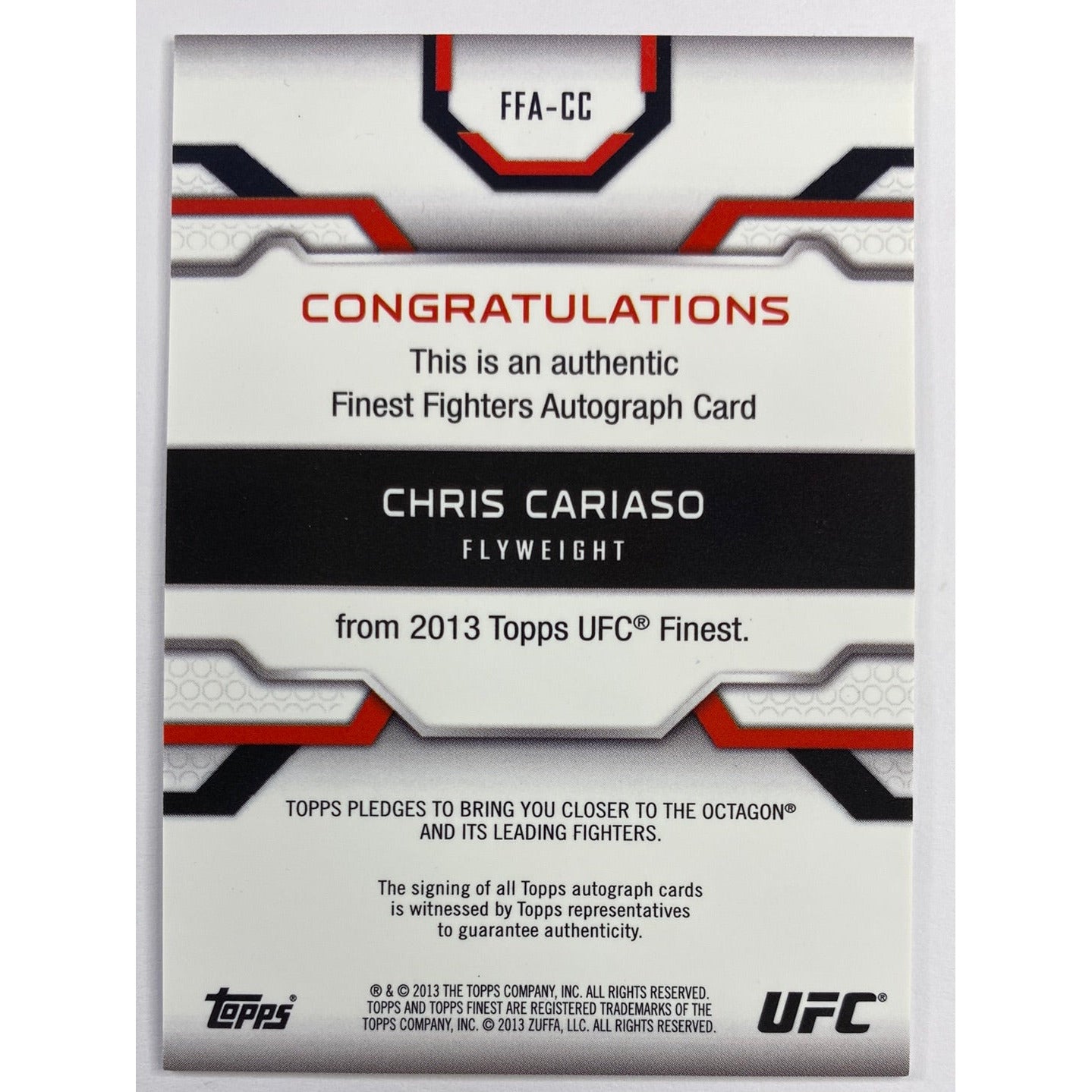 2013 Topps Finest Chris Cariaso 1st Auto | Local Legends Cards & Collectibles