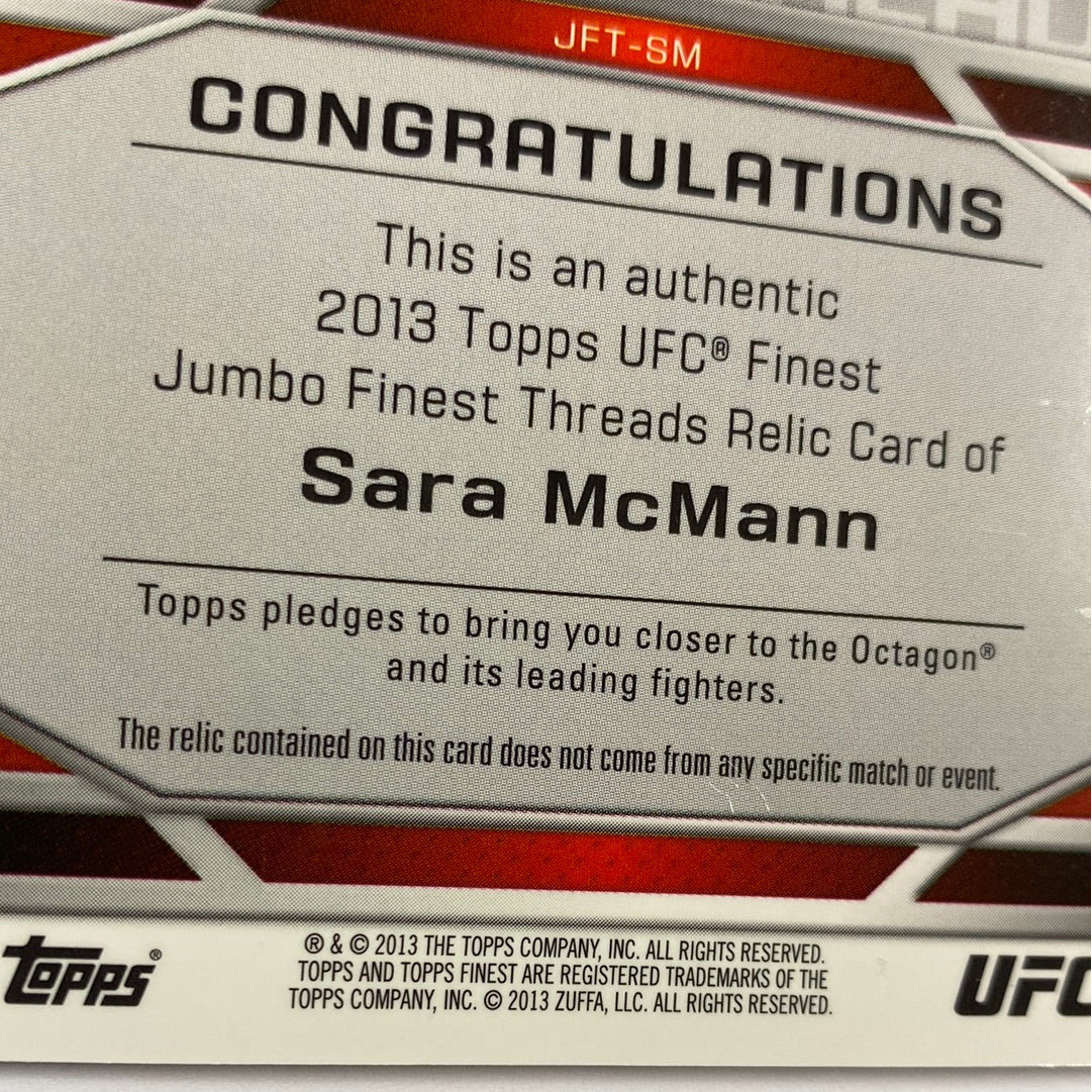 2013 Topps Finest Sara McMann Jumbo Relic /188 | Local Legends Cards & Collectibles
