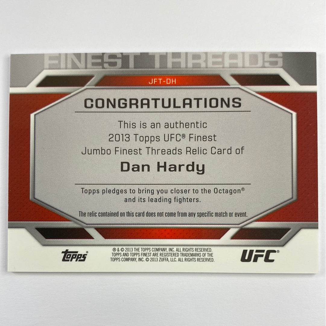 2013 Topps Finest Dan Hardy X-Fractor Jumbo Relic /88 | Local Legends Cards & Collectibles