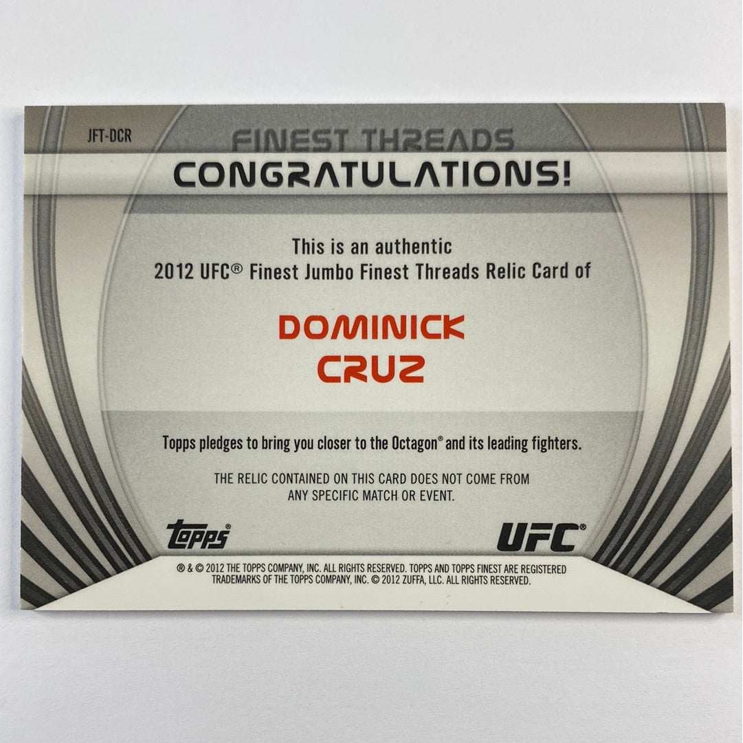 2012 Topps Finest Dominick Cruz Finest Threads Refractor | Local Legends Cards & Collectibles