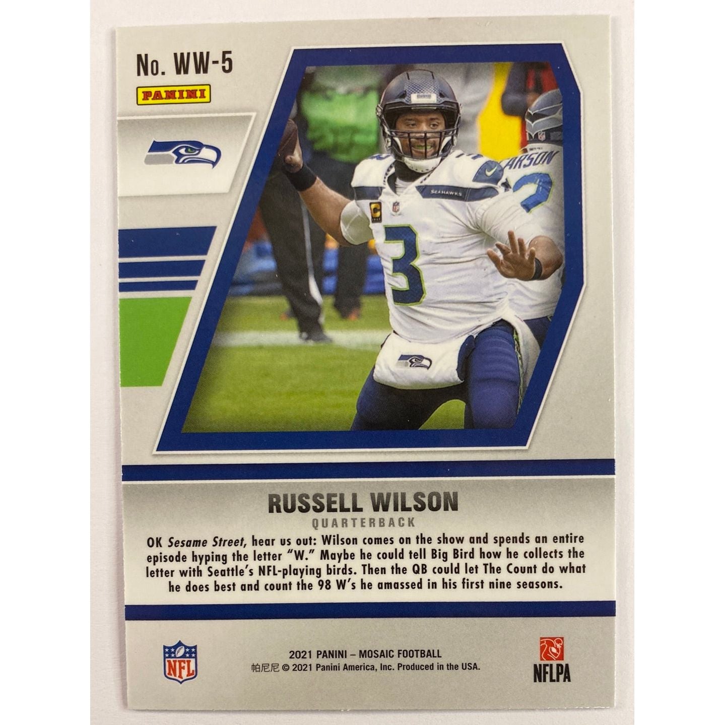 2021 Mosaic Russell Wilson Will To Win | Local Legends Cards & Collectibles