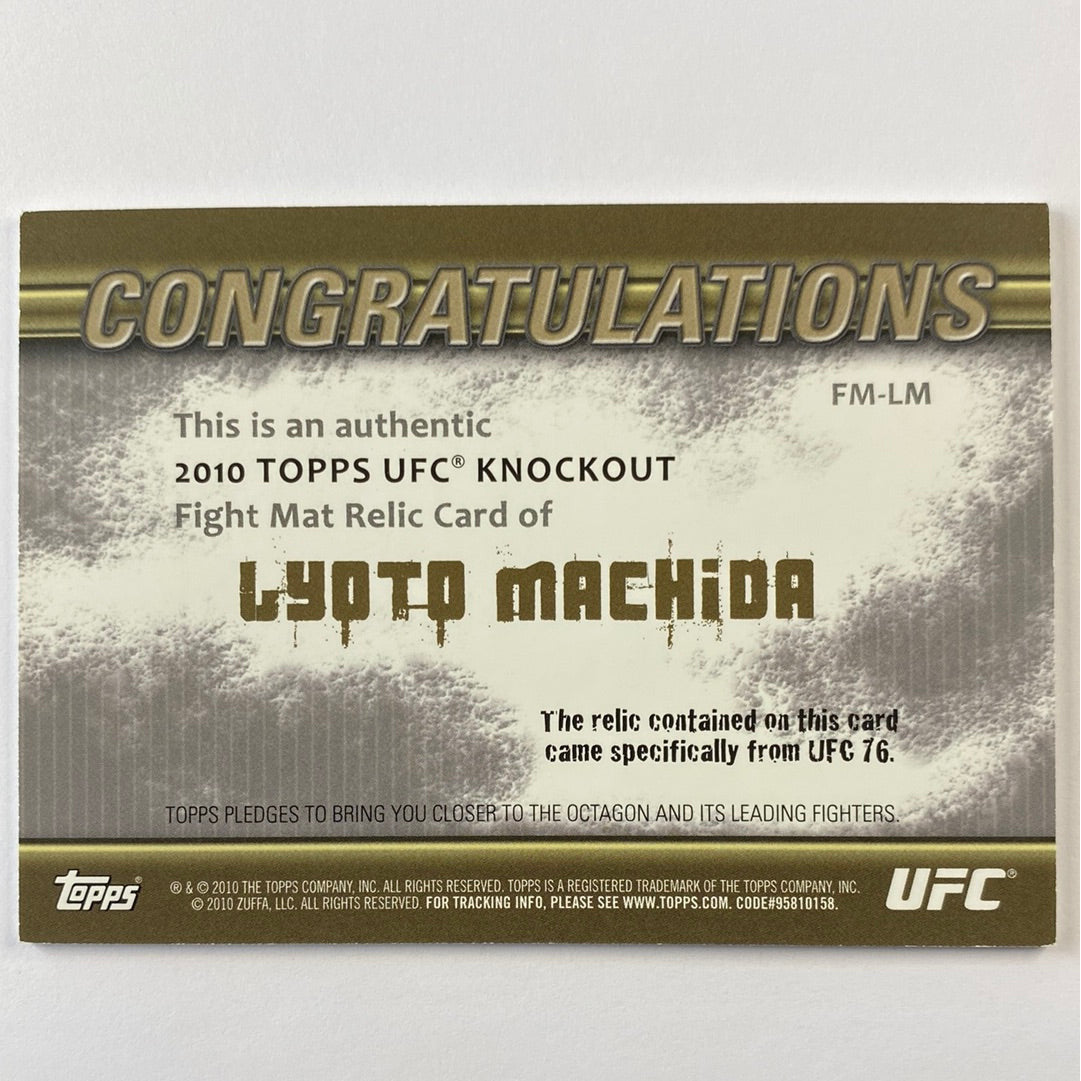 2010- Topps Knockout Lyoto “The Dragon” Machida Mat Relic /288 | Local Legends Cards & Collectibles