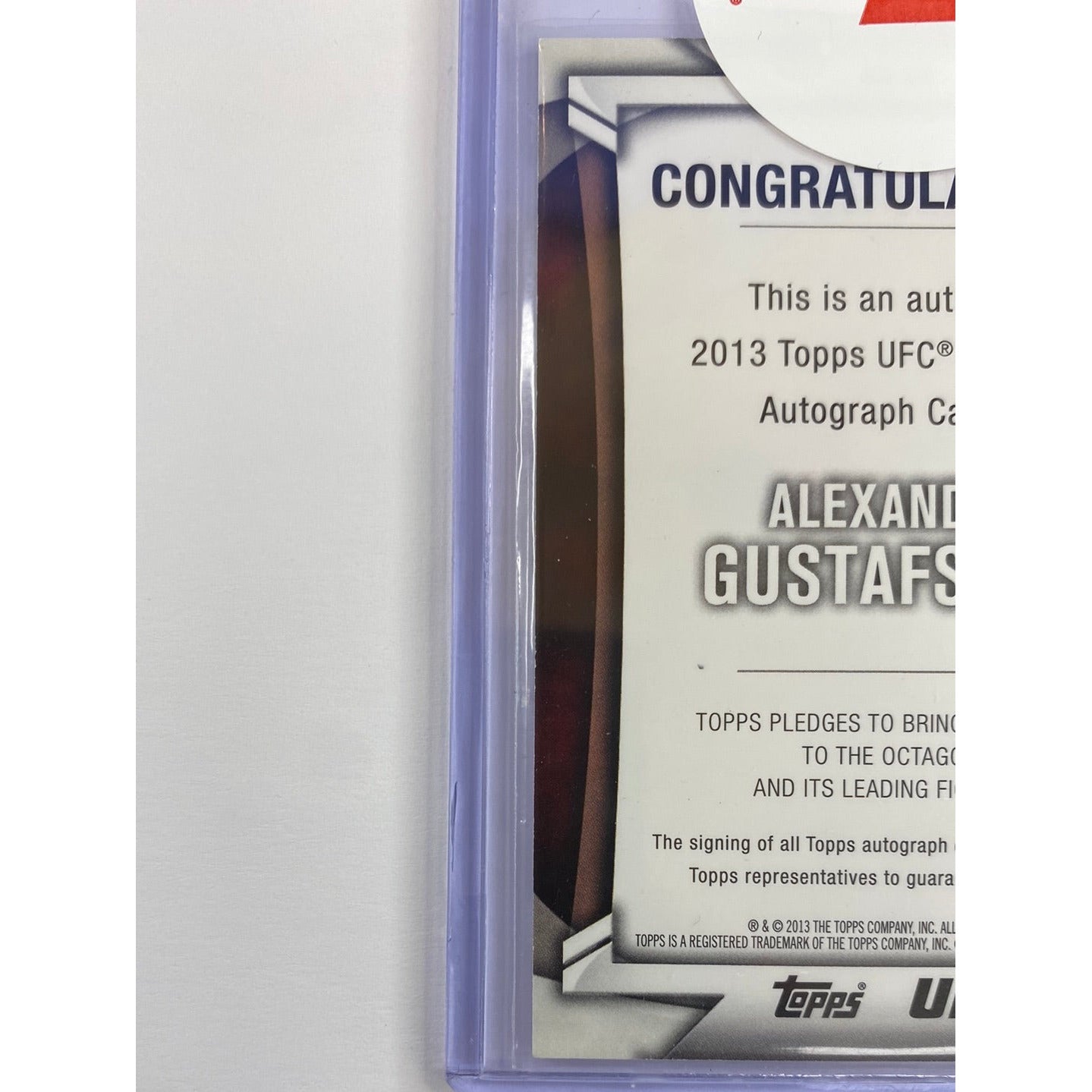 2013 Topps Bloodlines Alexander Gustafsson 1st Auto RC /209 | Local Legends Cards & Collectibles