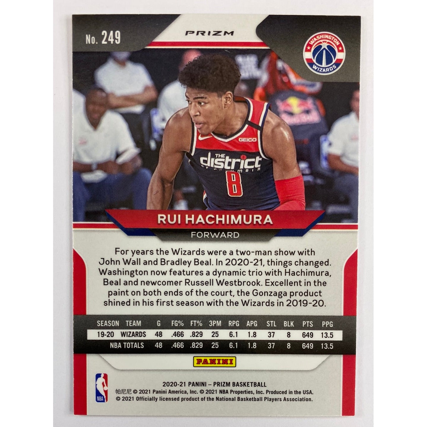 2020-21 Panini Prizm Rui Hachimura Orange Cracked Ice Prizm | Local Legends Cards & Collectibles