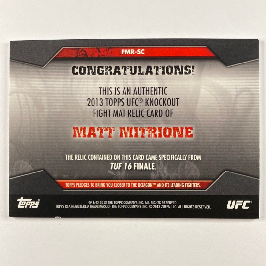 2013 Topps Knockout Matt “The Meathead” Mitrione Emerald TUF Finale Mat Relic /88 | Local Legends Cards & Collectibles
