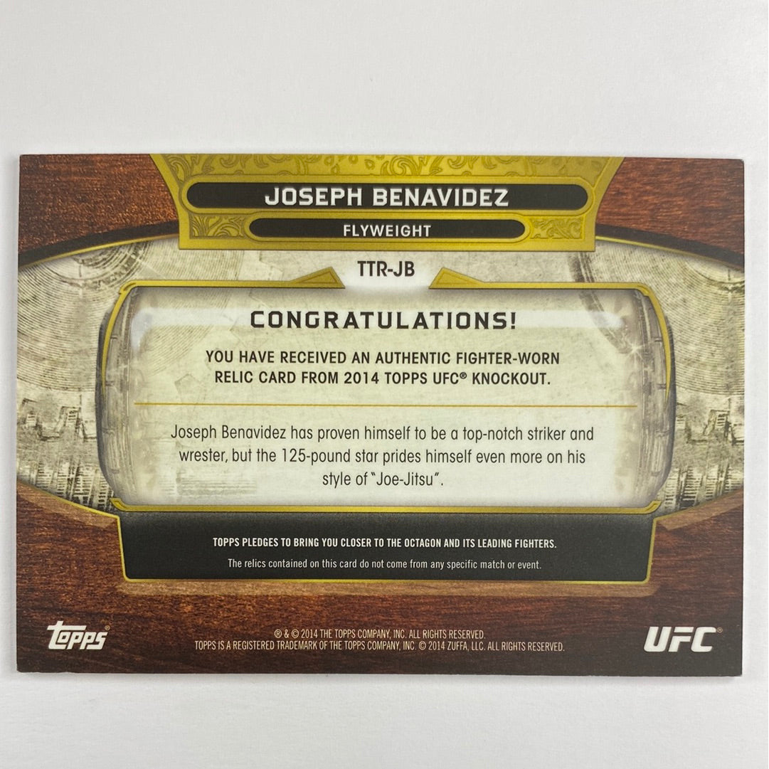 2014 Topps Knockout Joseph Benavidez Amethyst Joe Ji Tsu Fighter Worn Relic 27/27 | Local Legends Cards & Collectibles