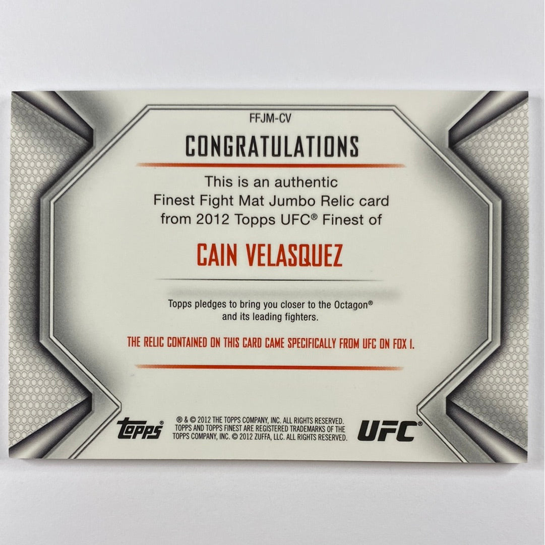 2012 Topps Finest Cain Velasquez Jumbo Mat Relic Refractor | Local Legends Cards & Collectibles