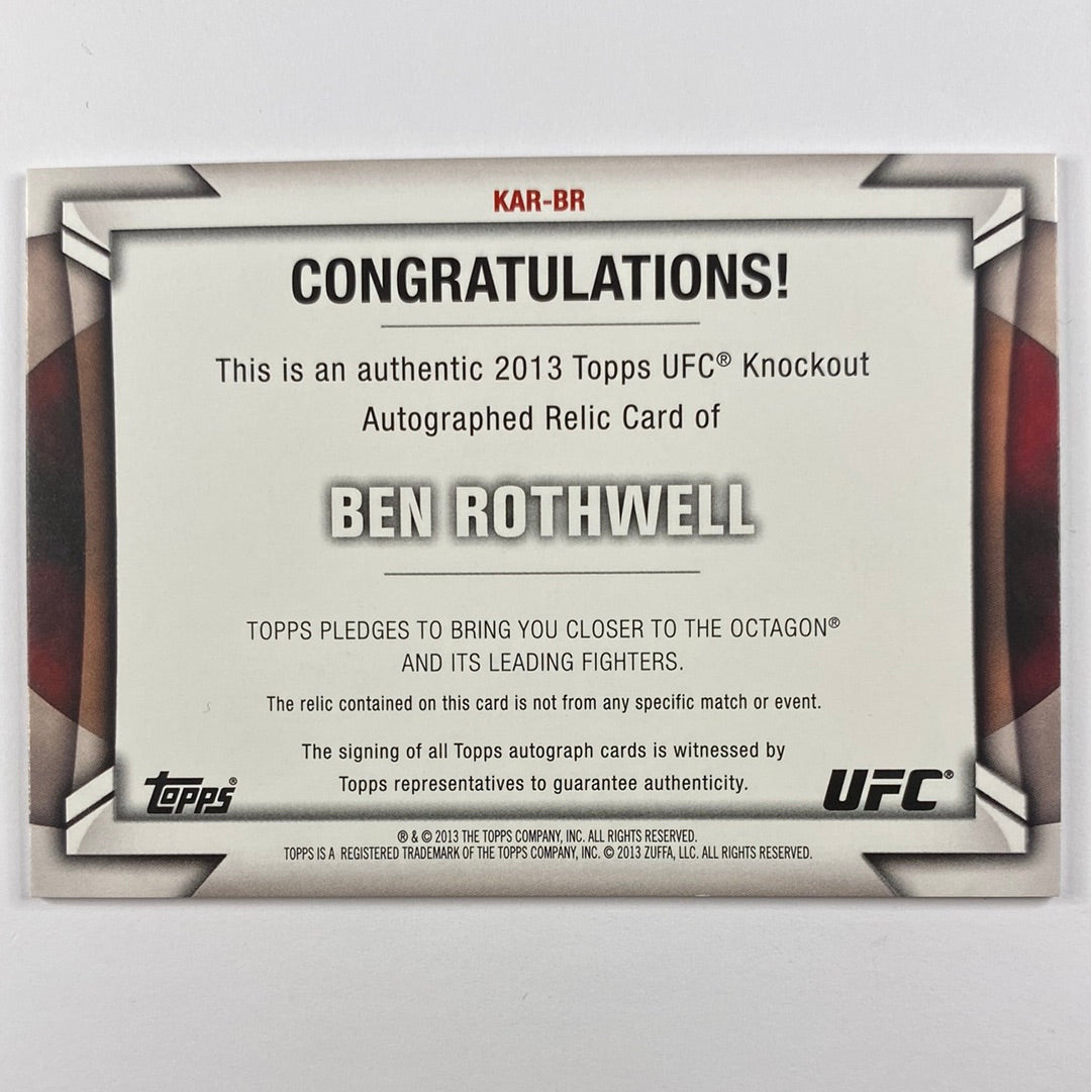 2013 Topps Knockout Ben Rothwell Auto Relic /399 | Local Legends Cards & Collectibles