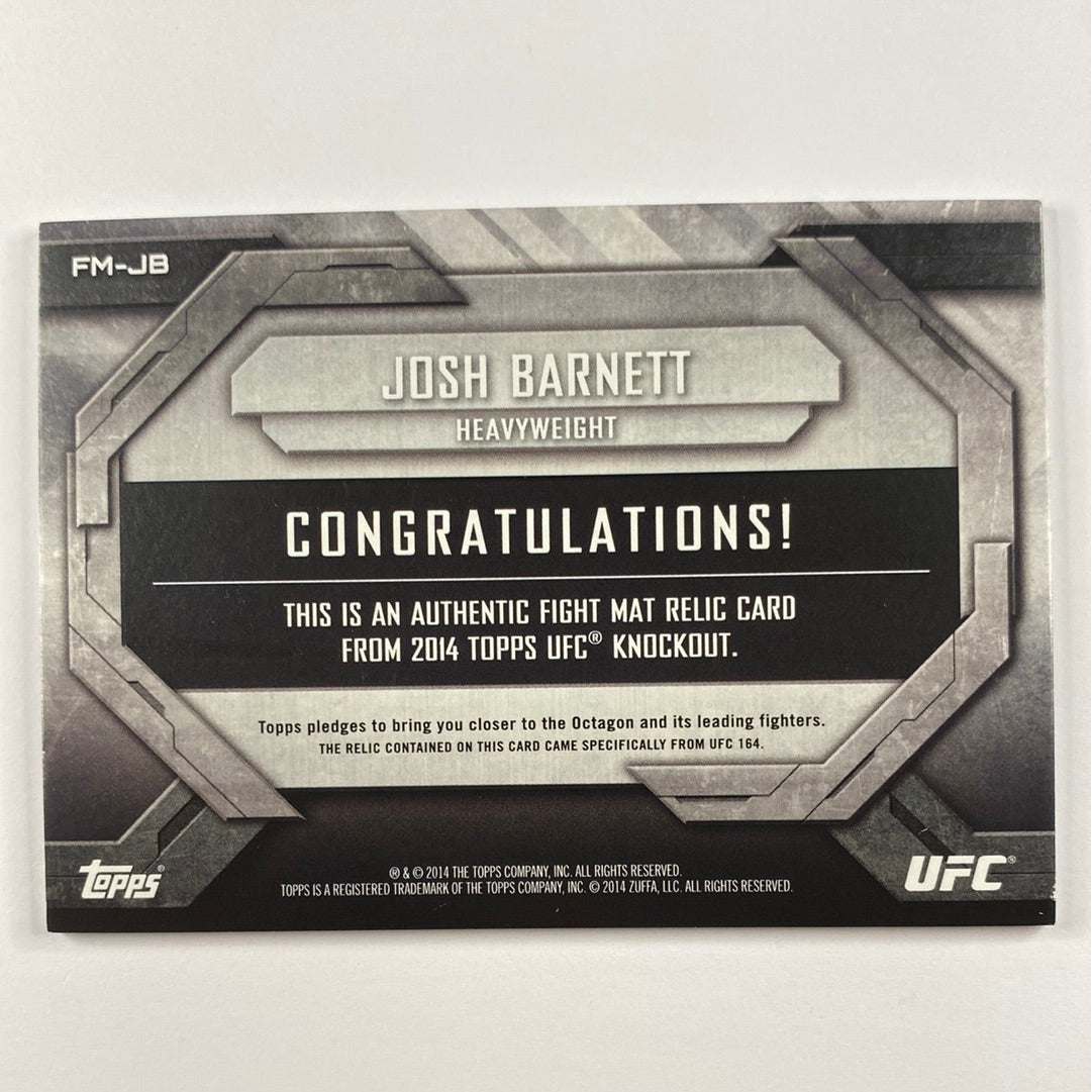 2014 Topps Knockout Josh Barnett Mat Relic /188 | Local Legends Cards & Collectibles