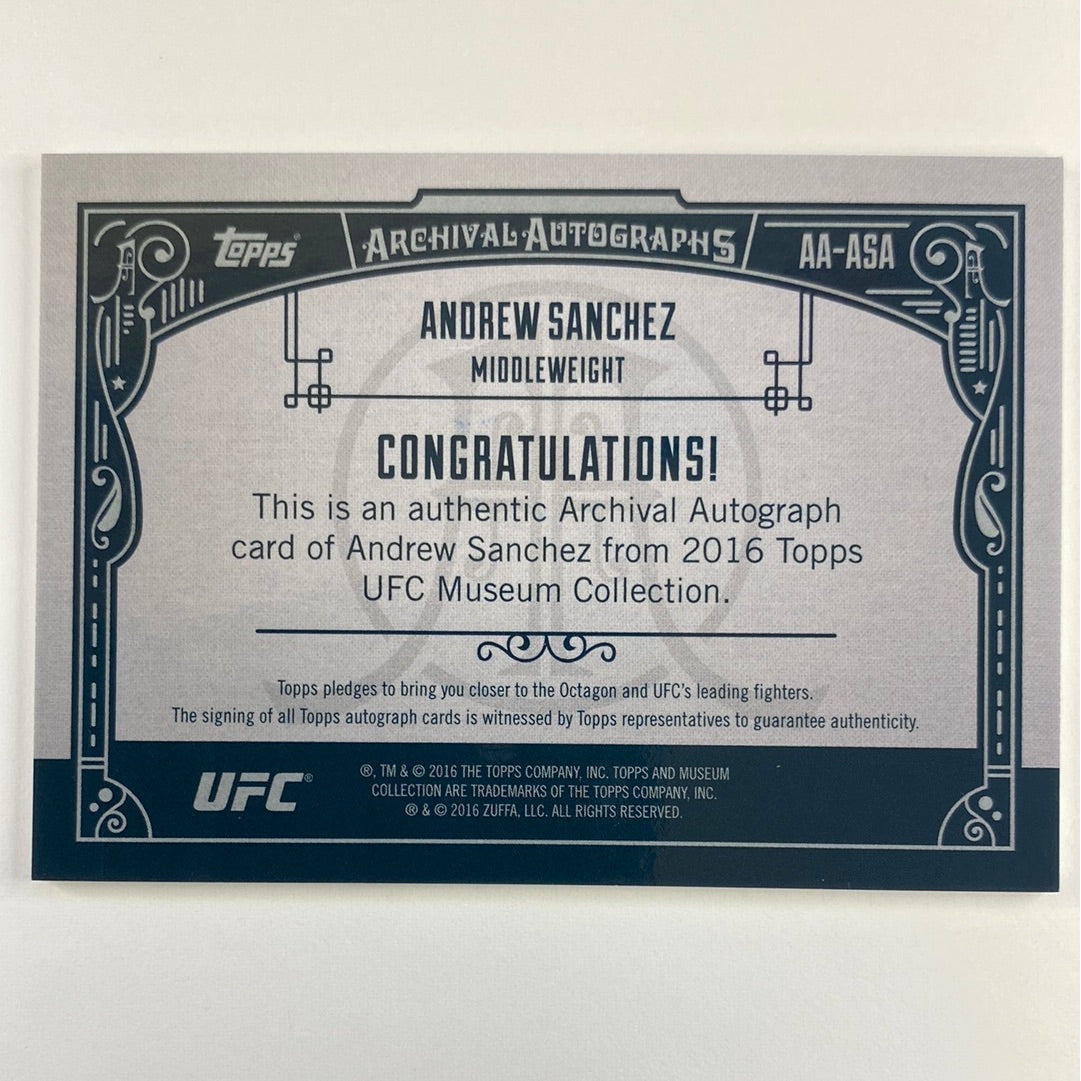 2016 Topps Andrew Sanchez Archival Autographs /25 | Local Legends Cards & Collectibles