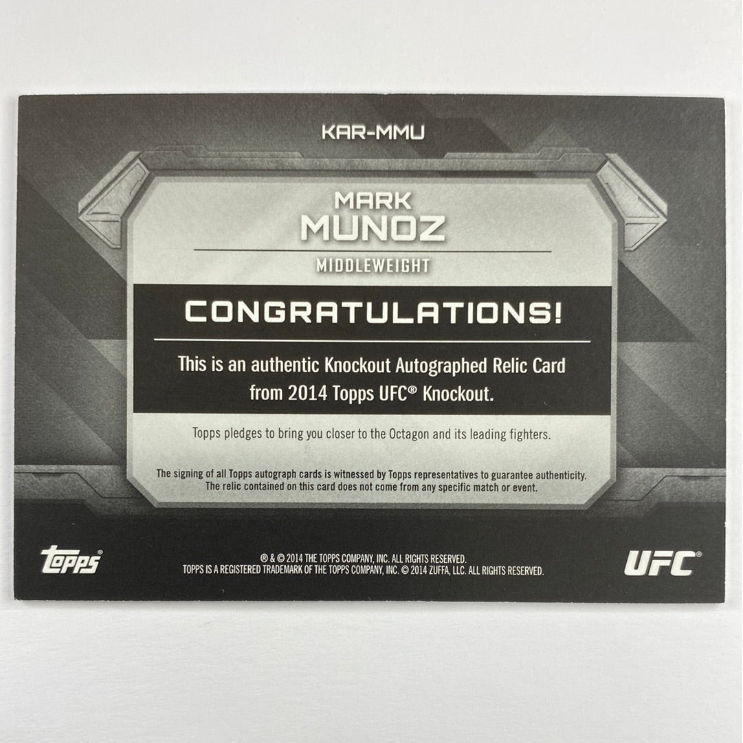 2014 Topps Knockout Mark Munoz Auto Relic /200 | Local Legends Cards & Collectibles