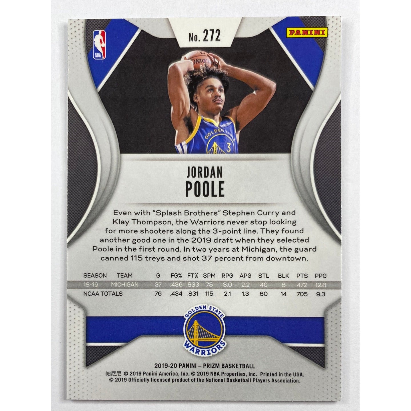 2019-20 Panini Prizm Jordan Poole RC | Local Legends Cards & Collectibles