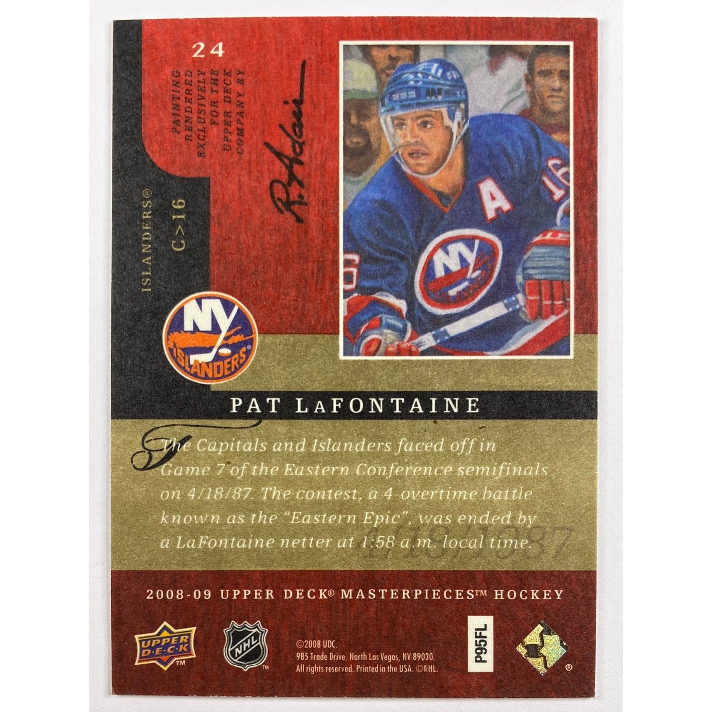 2008-09 Upper Deck Pat Lafontaine Canvas | Local Legends Cards & Collectibles