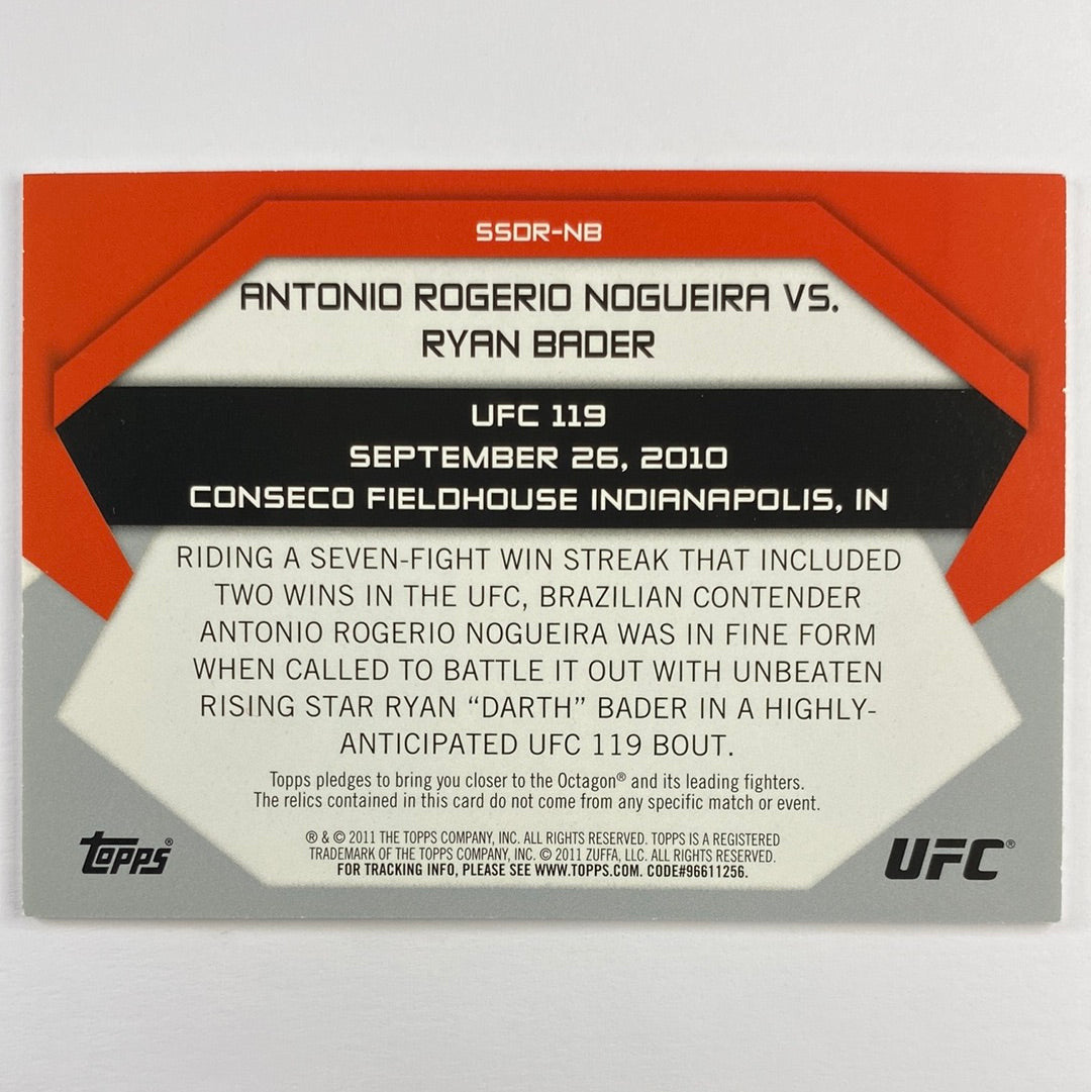 2011 Topps Showdown Shots Antonio Nogueira / Ryan Bader Dual Relic | Local Legends Cards & Collectibles