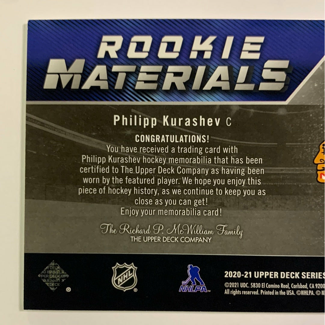 2020-21 Upper Deck Series 2 Philipp Kurashev Rookie Materials Jersey Patch | Local Legends Cards & Collectibles