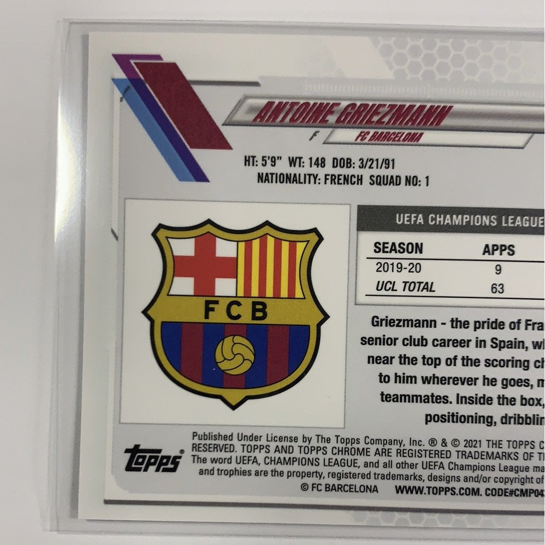 2021 Topps Chrome UEFA Antoine Griezmann Base #29 Local Legends Cards & Collectibles