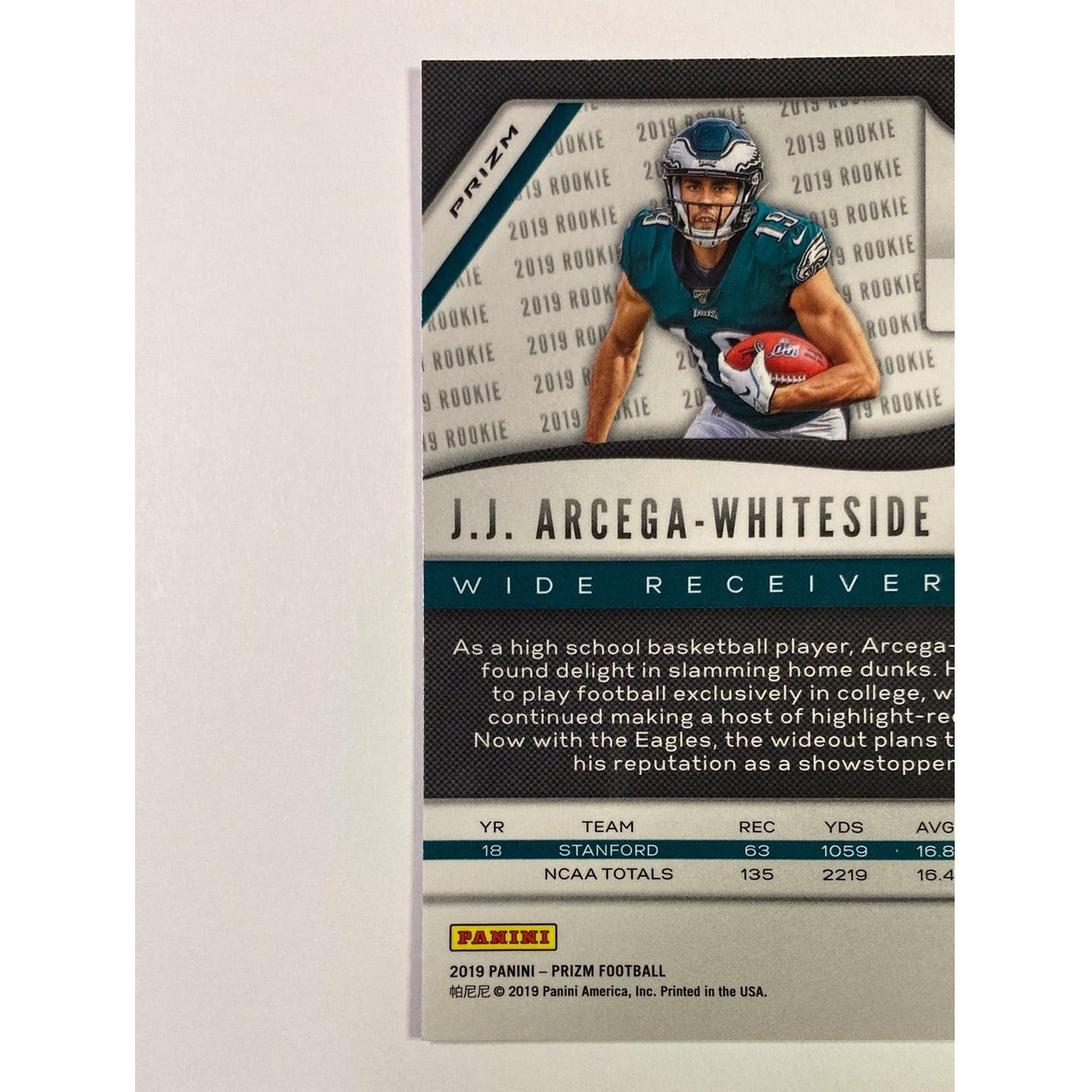 2019 Panini Prizm JJ Arcega Whiteside Silver Holo Prizm RC | Local Legends Cards & Collectibles