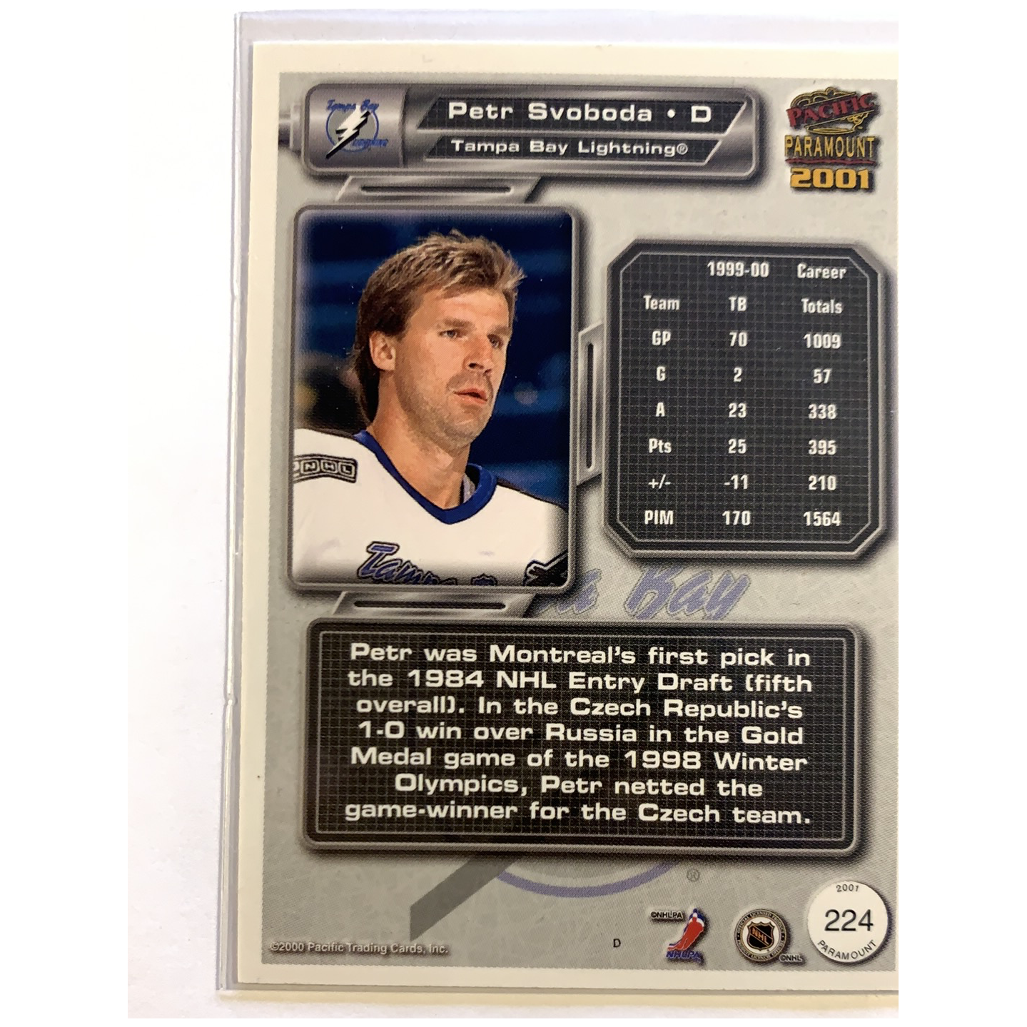 2000-01 Pacific Paramount Petr Svoboda Holo Gold /74 | Local Legends Cards & Collectibles