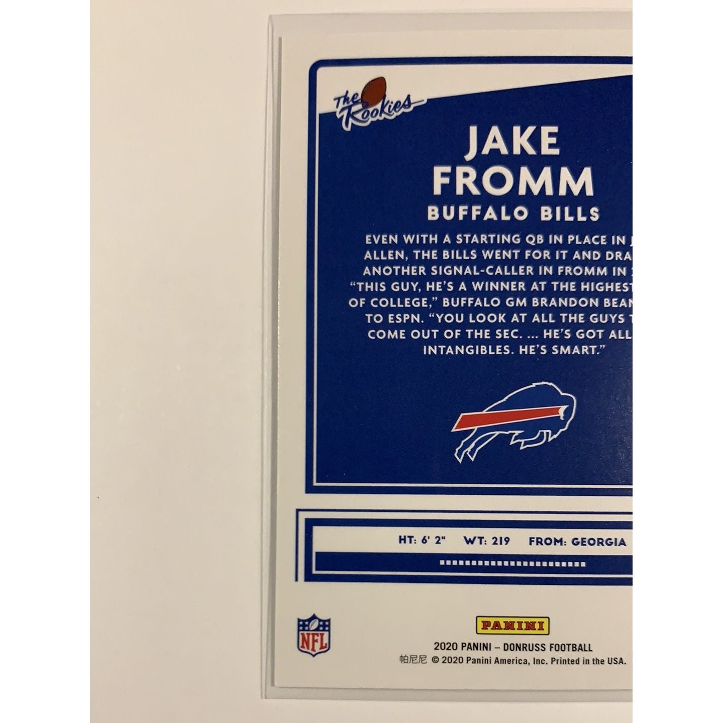 2020 Donruss Jake Fromm The Rookies Holo Foil | Local Legends Cards & Collectibles